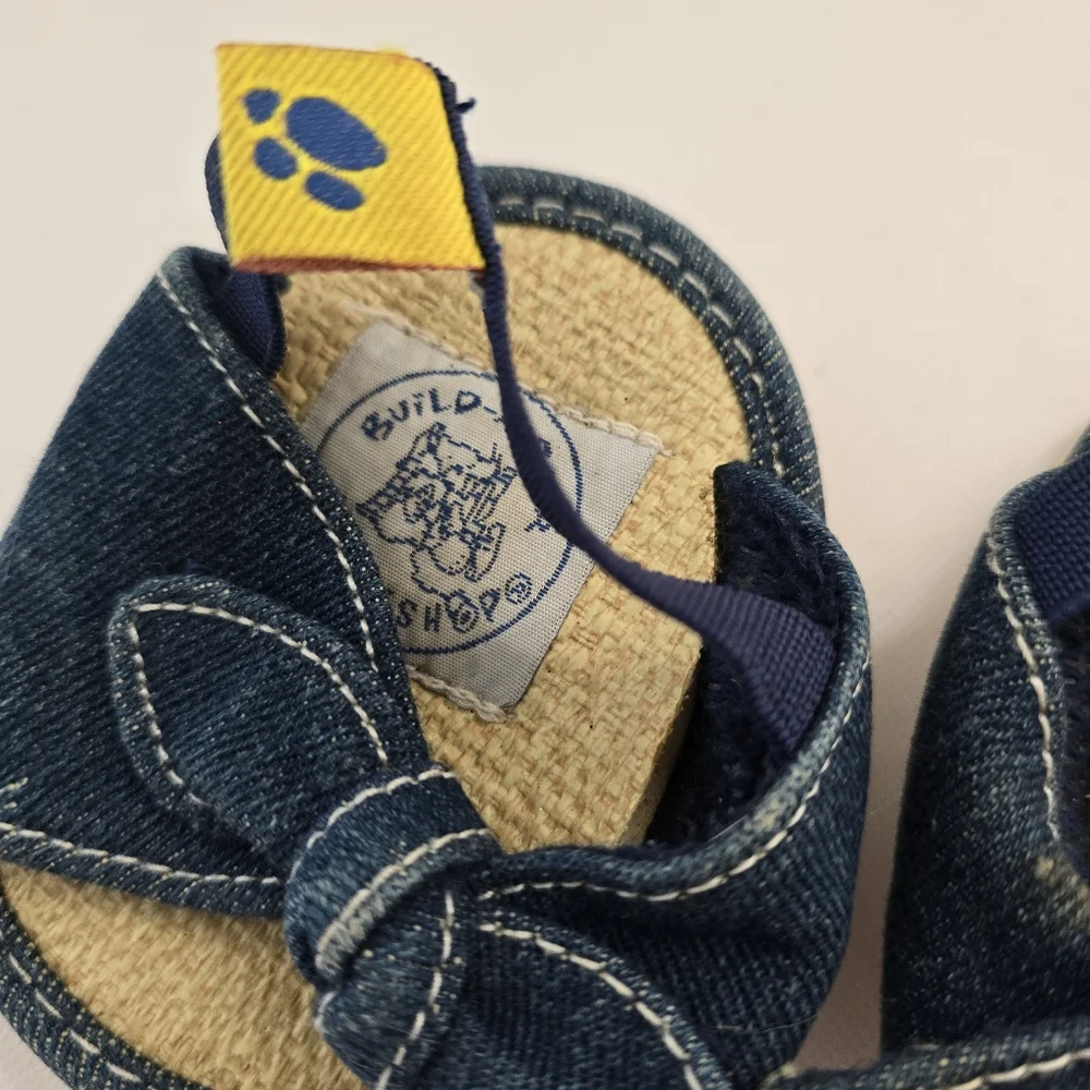 Build-A-Bear Workshop Rain Boots & Denim Bow Sandals Shoe Bundle